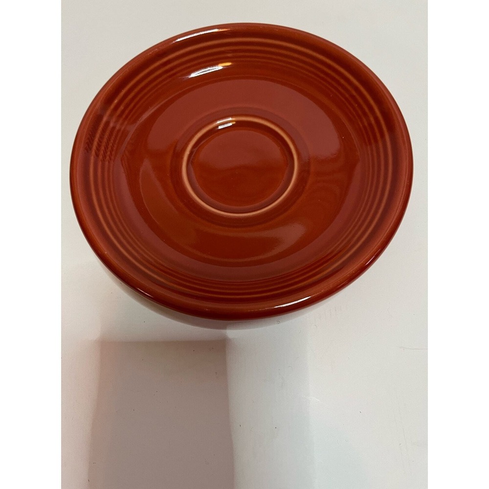 Discontinued Fiestaware Homer Laughlin Burnt Orange  6 Inch Saucer No chips